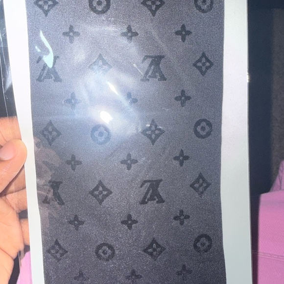 Black LV luxury logo print tights - Picture 2 of 4